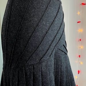 CATHERINE MALANDRINO RETRO STYLE CHARCOAL SKIRT